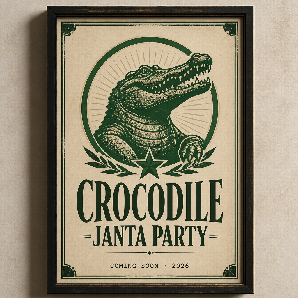 Crocodile Janta Party — Identity · In production