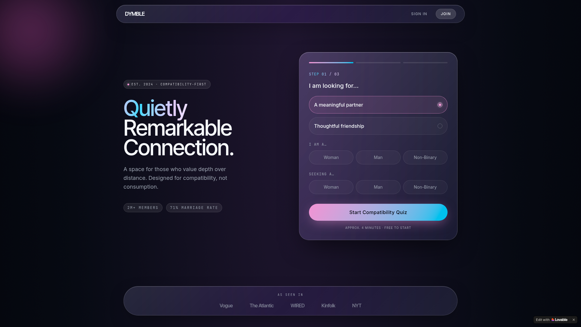 Dymble — Consumer · Live