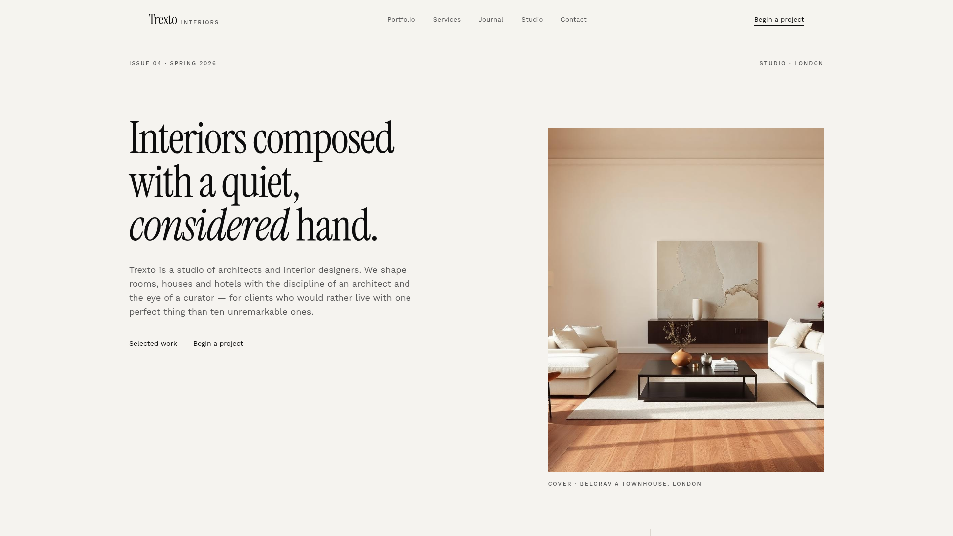 Trexto Interiors — Editorial · Live