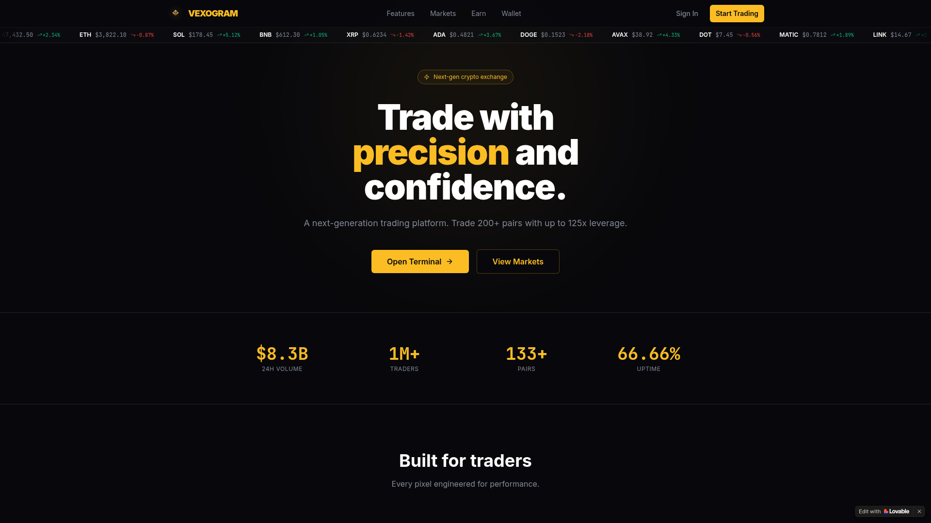 Vexogram — Fintech · Live